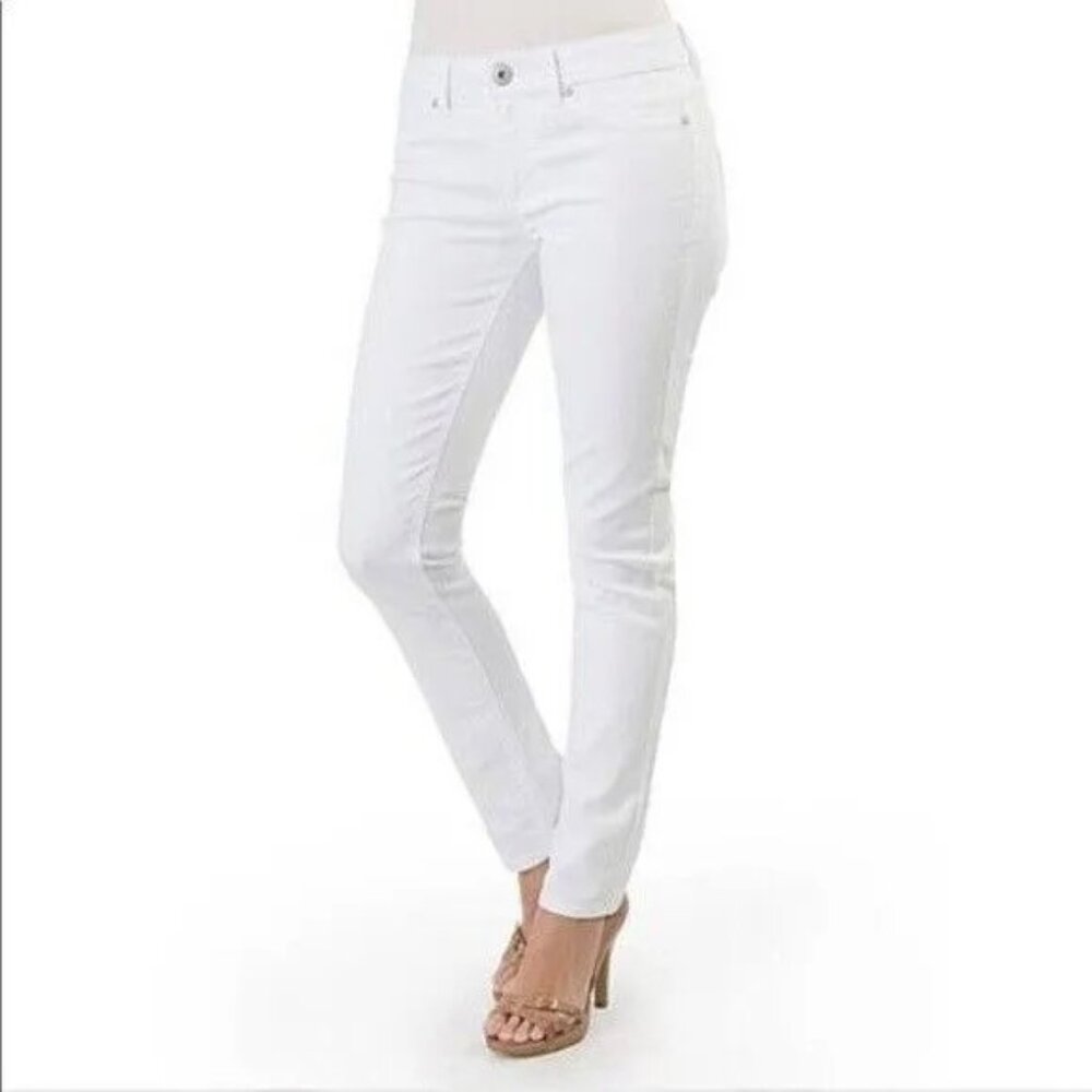 Jordache Super Skinny Stretch Crop Ankle Capri Jegging Khaki Pants White Size 16